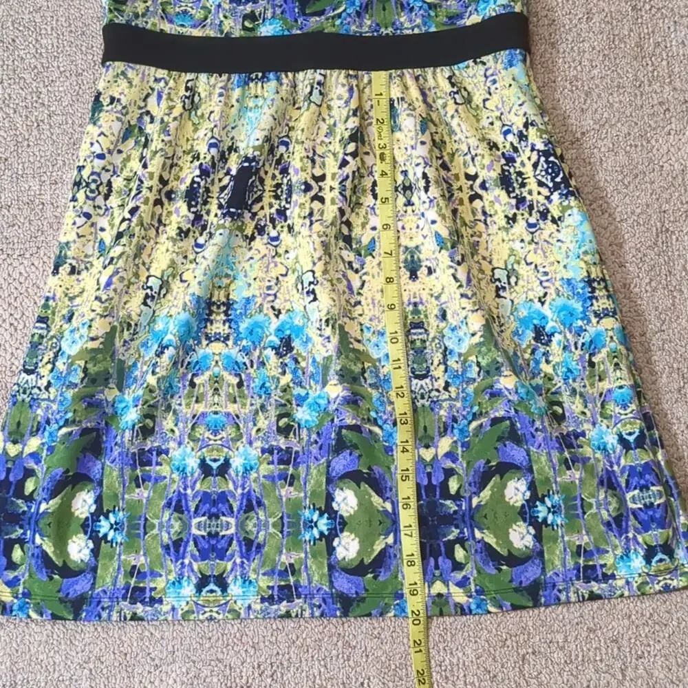 Cynthia Rowley Women's Purple Blue Floral Dress Size 12 - Picture 4 of 7
